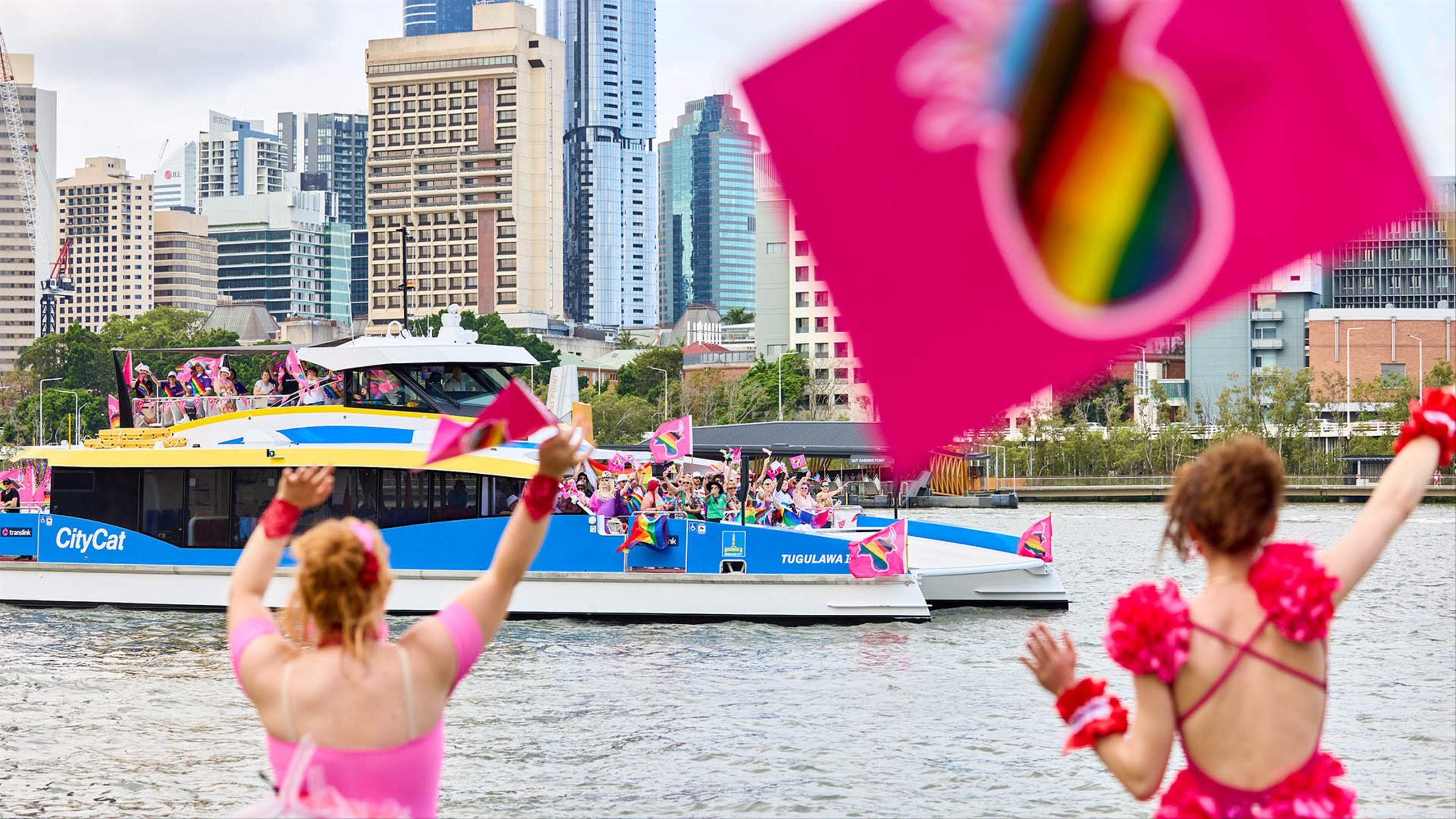 River Pride Parade during MELT Festival Brisbane on the Brisbane River